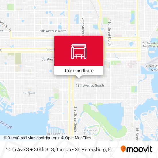 15th Ave S + 30th St S map