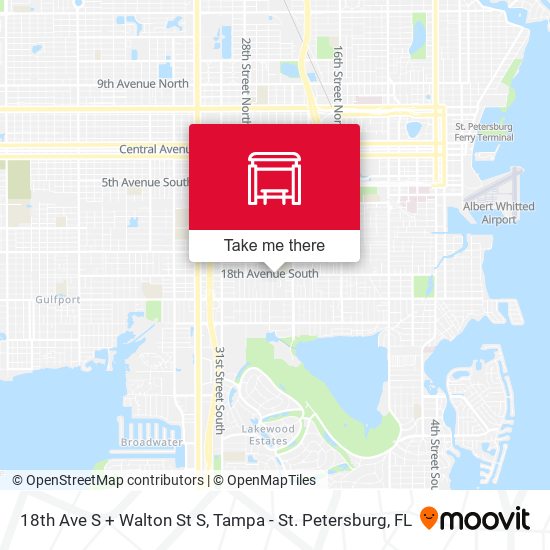 18th Ave S + Walton St S map