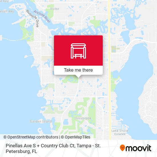 Pinellas Ave S + Country Club Ct map