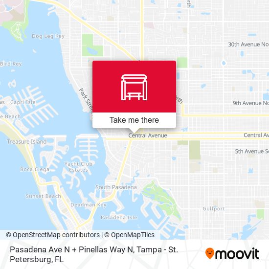 Pasadena Ave N + Pinellas Way N map