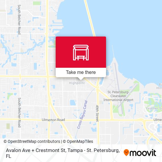 Avalon Ave + Crestmont St map