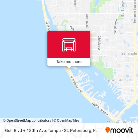 Gulf Blvd + 180th Ave map