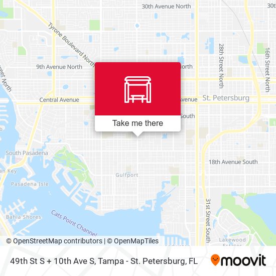 49th St S + 10th Ave S map