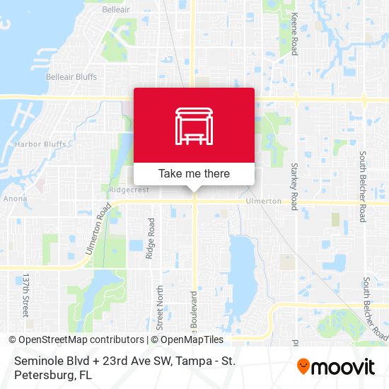 Mapa de Seminole Blvd + 23rd Ave SW