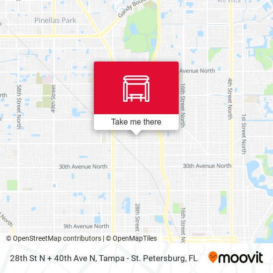 Mapa de 28th St N + 40th Ave N