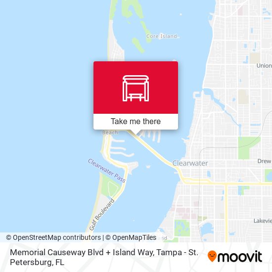 Mapa de Memorial Causeway Blvd + Island Way