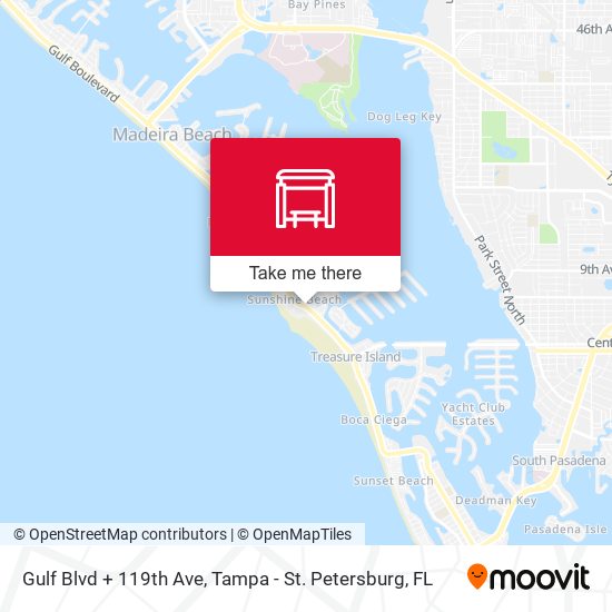 Gulf Blvd + 119th Ave map