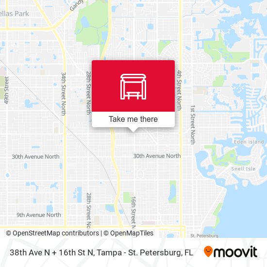 Mapa de 38th Ave N + 16th St N