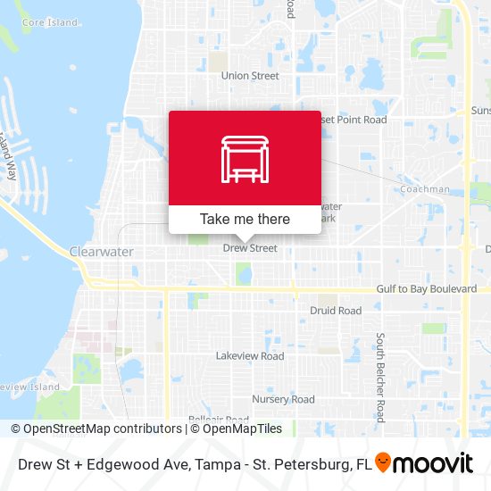 Drew St + Edgewood Ave map