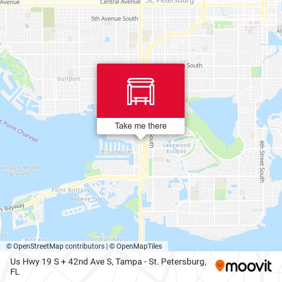 Us Hwy 19 S + 42nd Ave S map