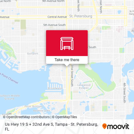 Mapa de Us Hwy 19 S + 32nd Ave S