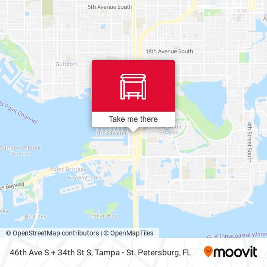 Mapa de 46th Ave S + 34th St S