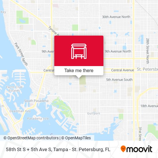58th St S + 5th Ave S map