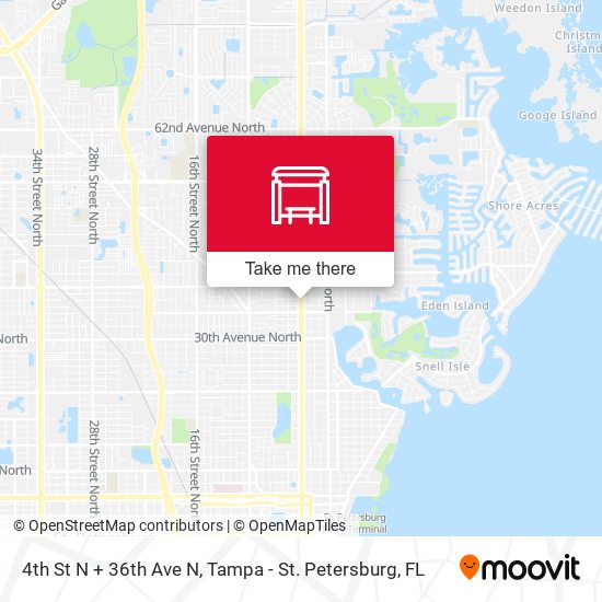 Mapa de 4th St N + 36th Ave N
