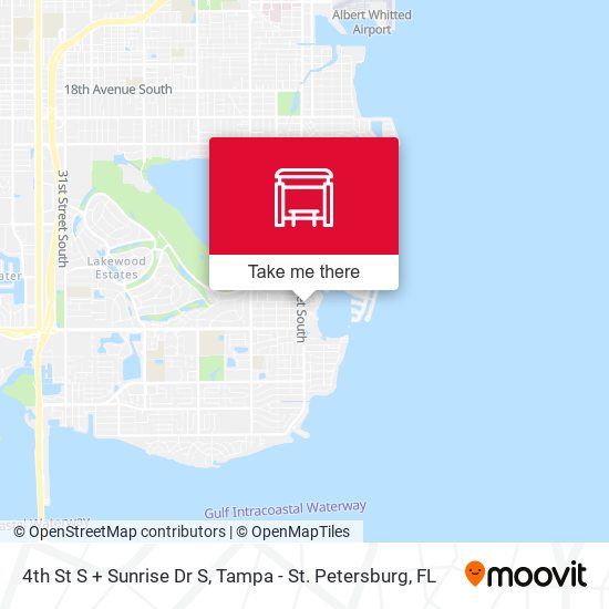 Mapa de 4th St S + Sunrise Dr S