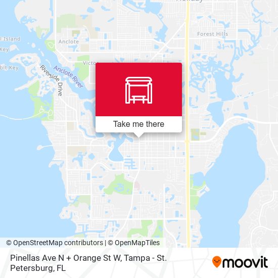 Pinellas Ave N + Orange St W map