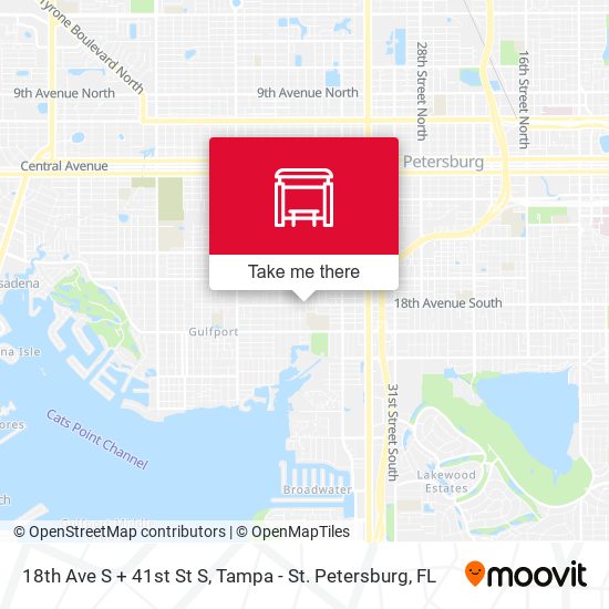 18th Ave S + 41st St S map
