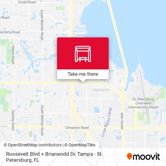 Roosevelt Blvd + Briarwodd Dr map