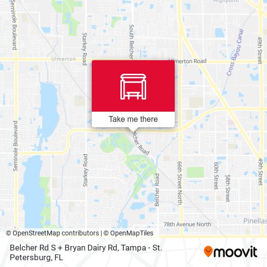 Belcher Rd S + Bryan Dairy Rd map