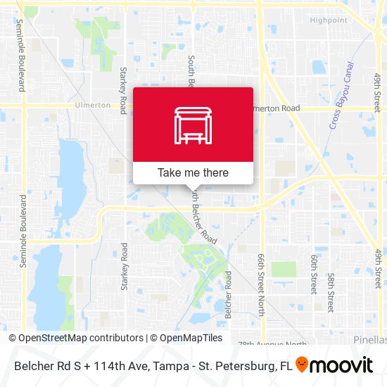 Belcher Rd S + 114th Ave map