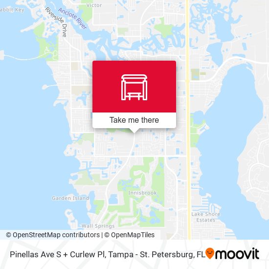 Mapa de Pinellas Ave S + Curlew Pl