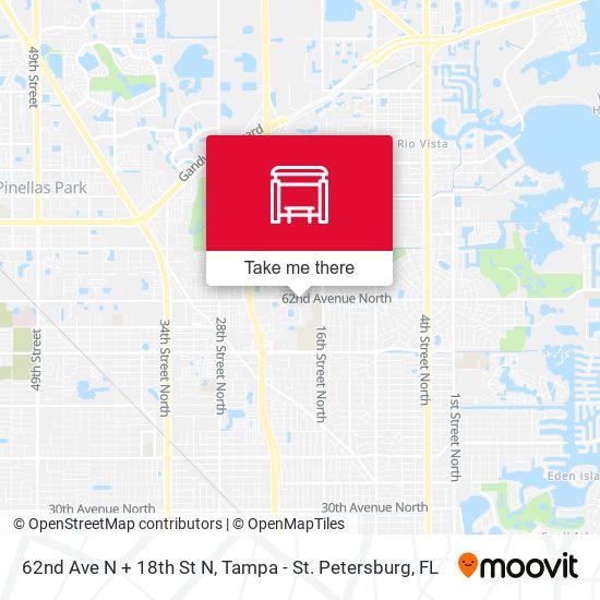 Mapa de 62nd Ave N + 18th St N