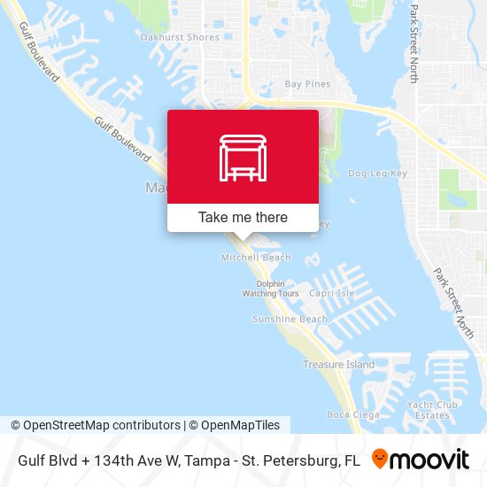 Gulf Blvd + 134th Ave W map