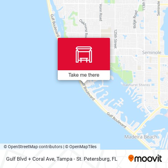 Mapa de Gulf Blvd + Coral Ave