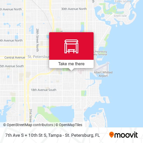 7th Ave S + 10th St S map