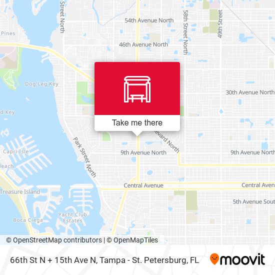 Mapa de 66th St N + 15th Ave N