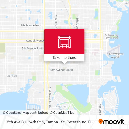 15th Ave S + 24th St S map