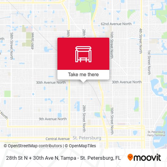Mapa de 28th St N + 30th Ave N