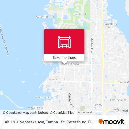 Alt 19 + Nebraska Ave map