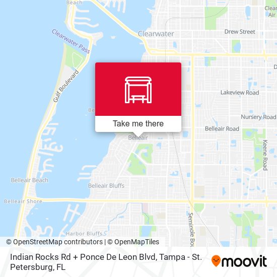 Mapa de Indian Rocks Rd + Ponce De Leon Blvd