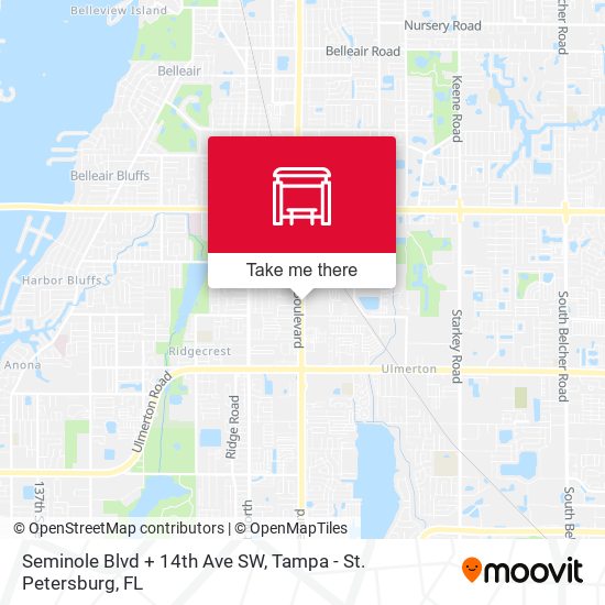 Seminole Blvd + 14th Ave SW map