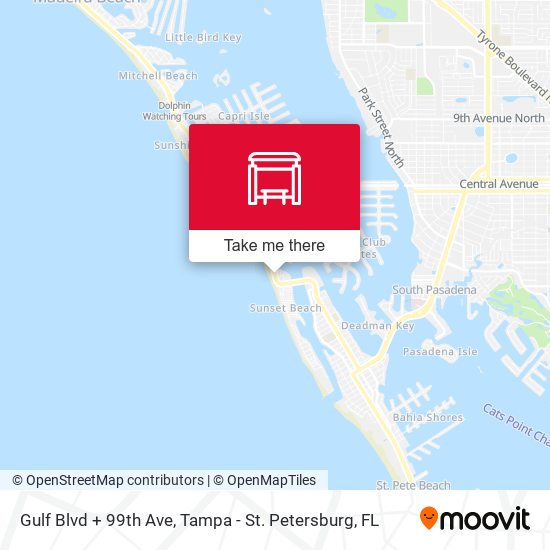 Gulf Blvd + 99th Ave map