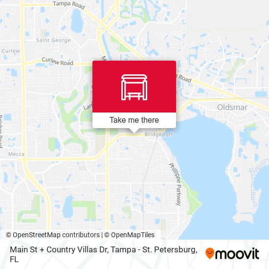 Main St + Country Villas Dr map