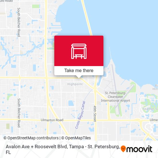 Avalon Ave + Roosevelt Blvd map