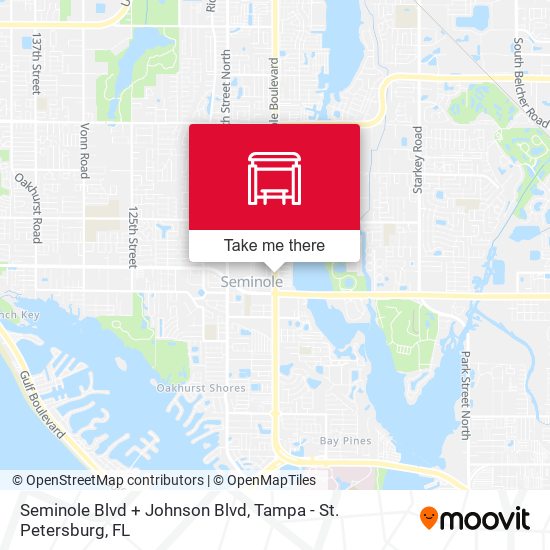 Seminole Blvd + Johnson Blvd map