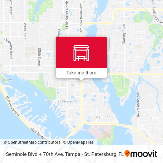 Mapa de Seminole Blvd + 70th Ave