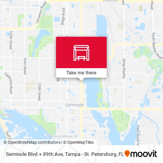 Seminole Blvd + 89th Ave map