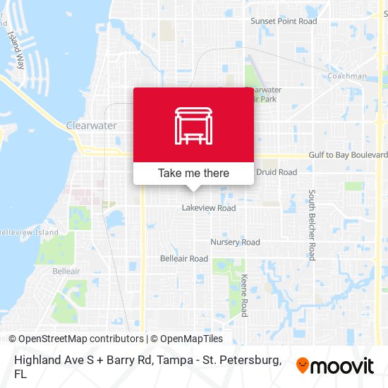 Highland Ave S + Barry Rd map