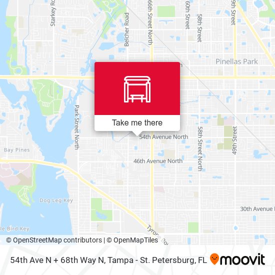 54th Ave N + 68th Way N map