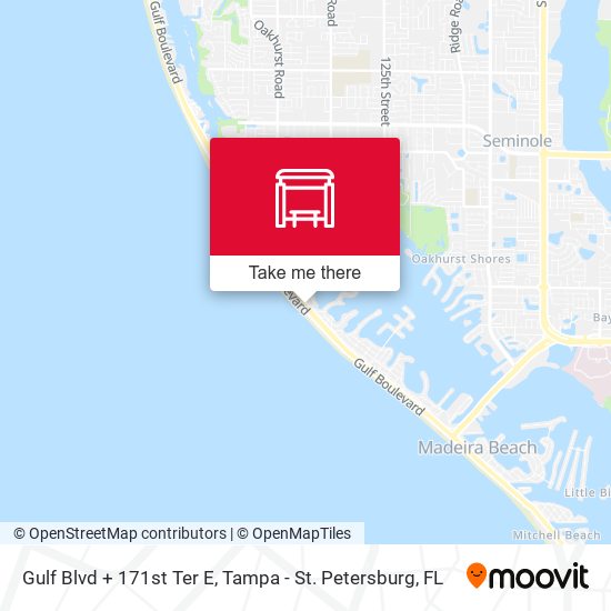 Mapa de Gulf Blvd + 171st Ter E