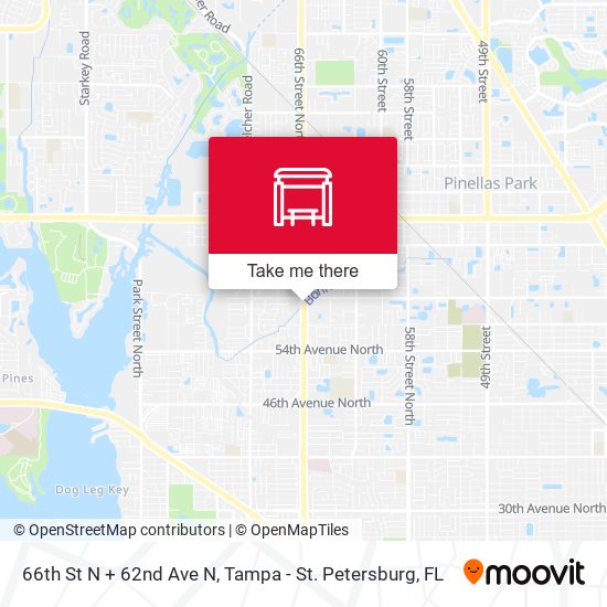 66th St N + 62nd Ave N map