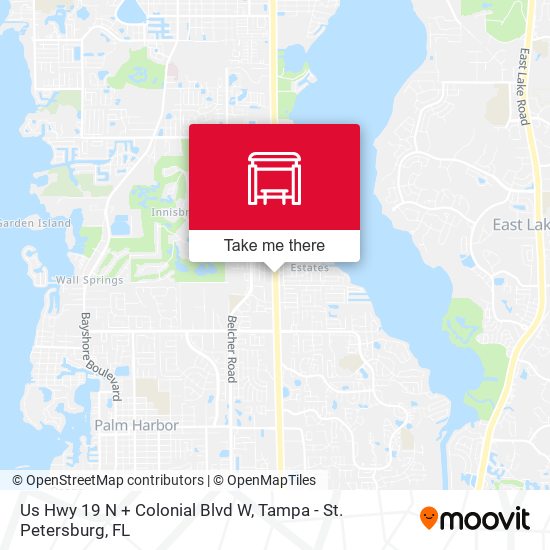 Us Hwy 19 N + Colonial Blvd W map