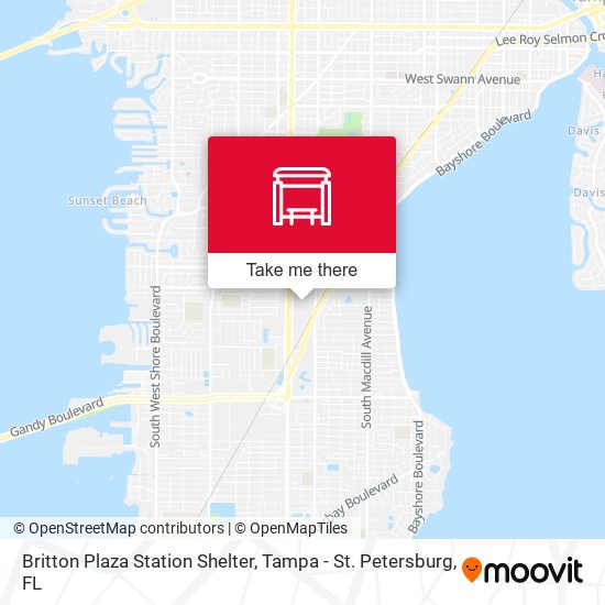 Britton Plaza Station Shelter map