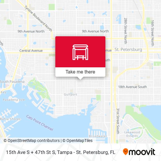 15th Ave S + 47th St S map