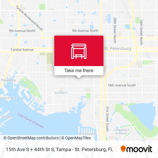 15th Ave S + 44th St S map