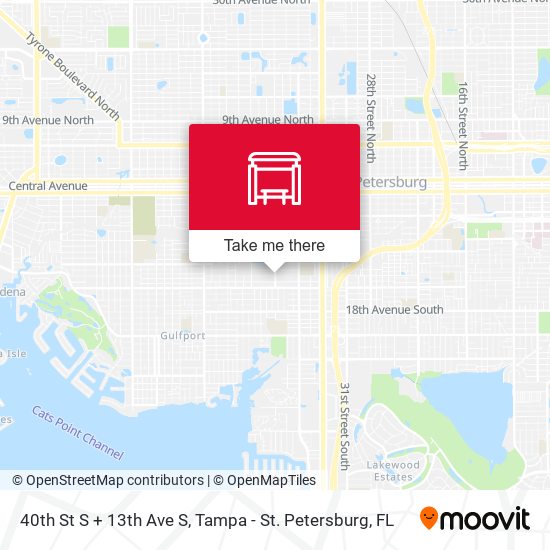 40th St S + 13th Ave S map